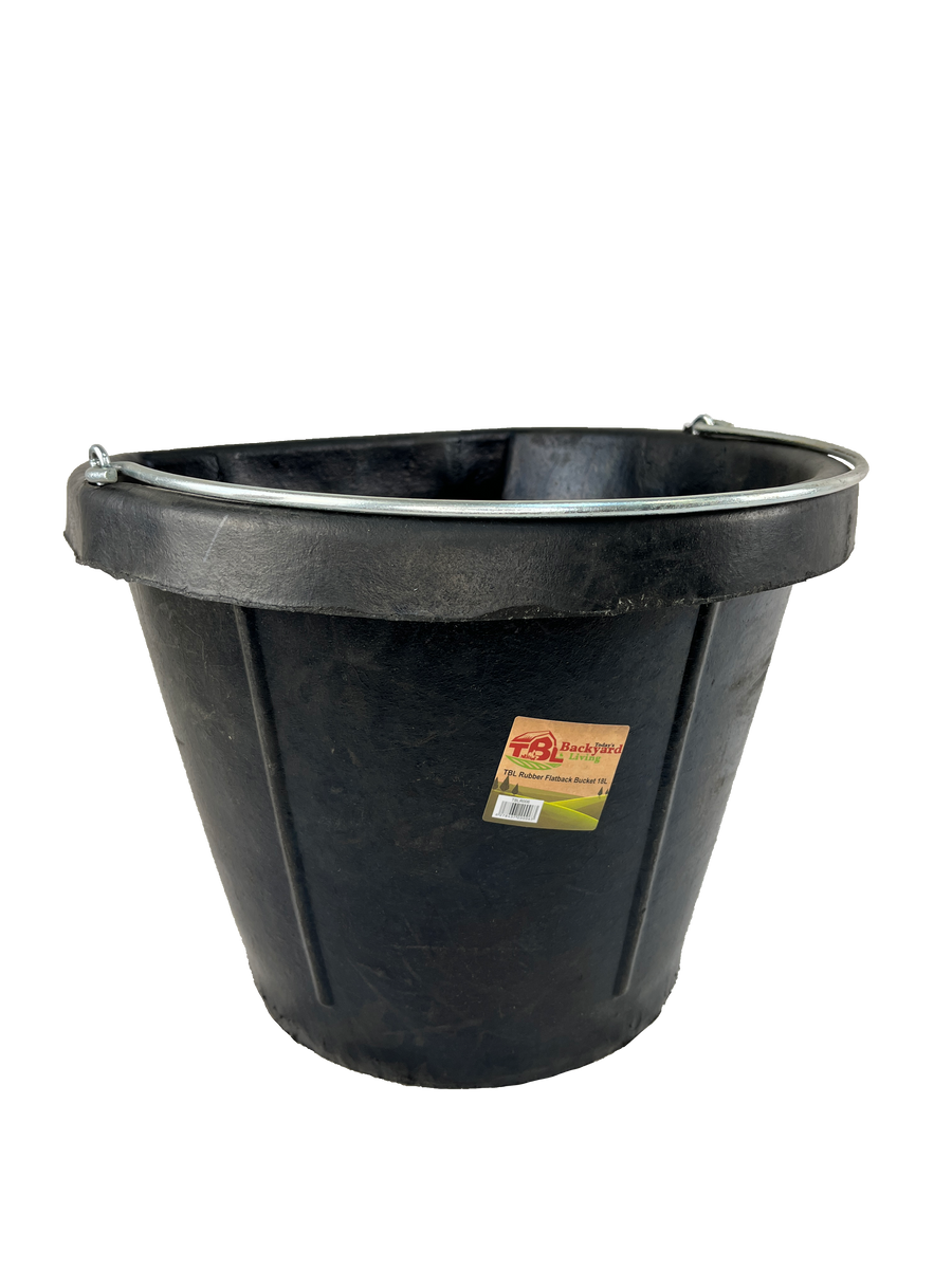 Bucket, Flat Back Rubber 18L (20 qt)