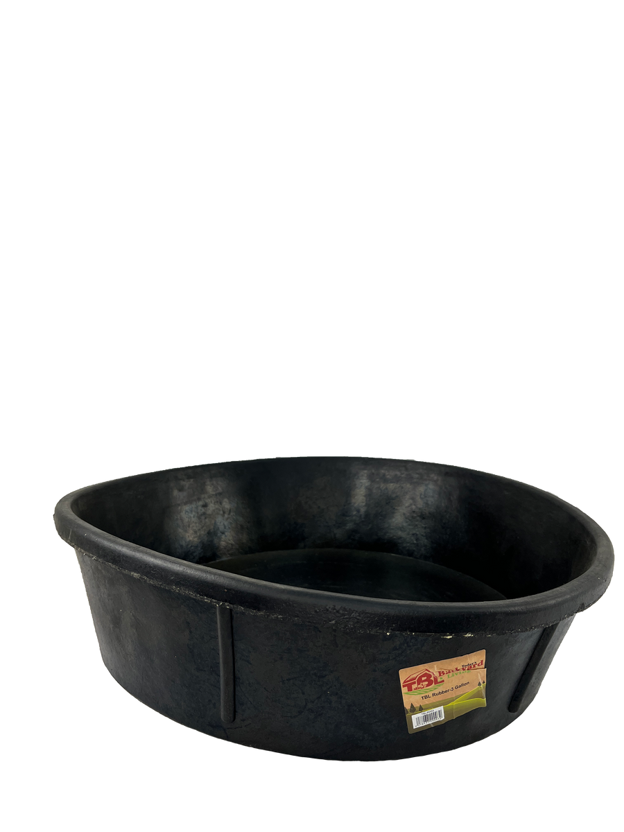 Feed Pans, Black Rubber