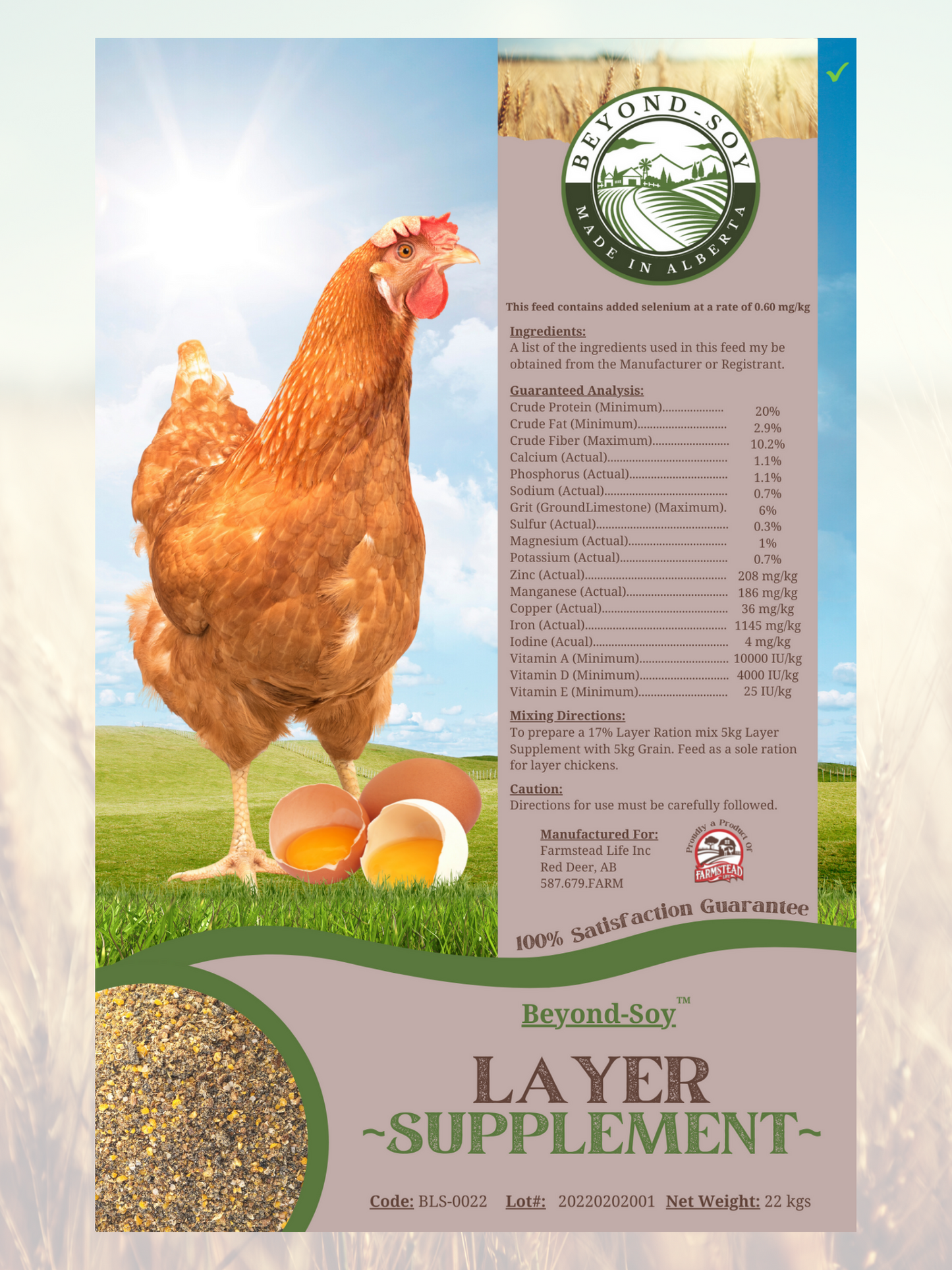 Layer Supplement - Beyond Soy - Farmstead Feeds
