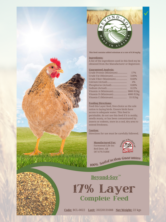 17% Layer Poultry Feed - Beyond Soy - Farmstead Feeds