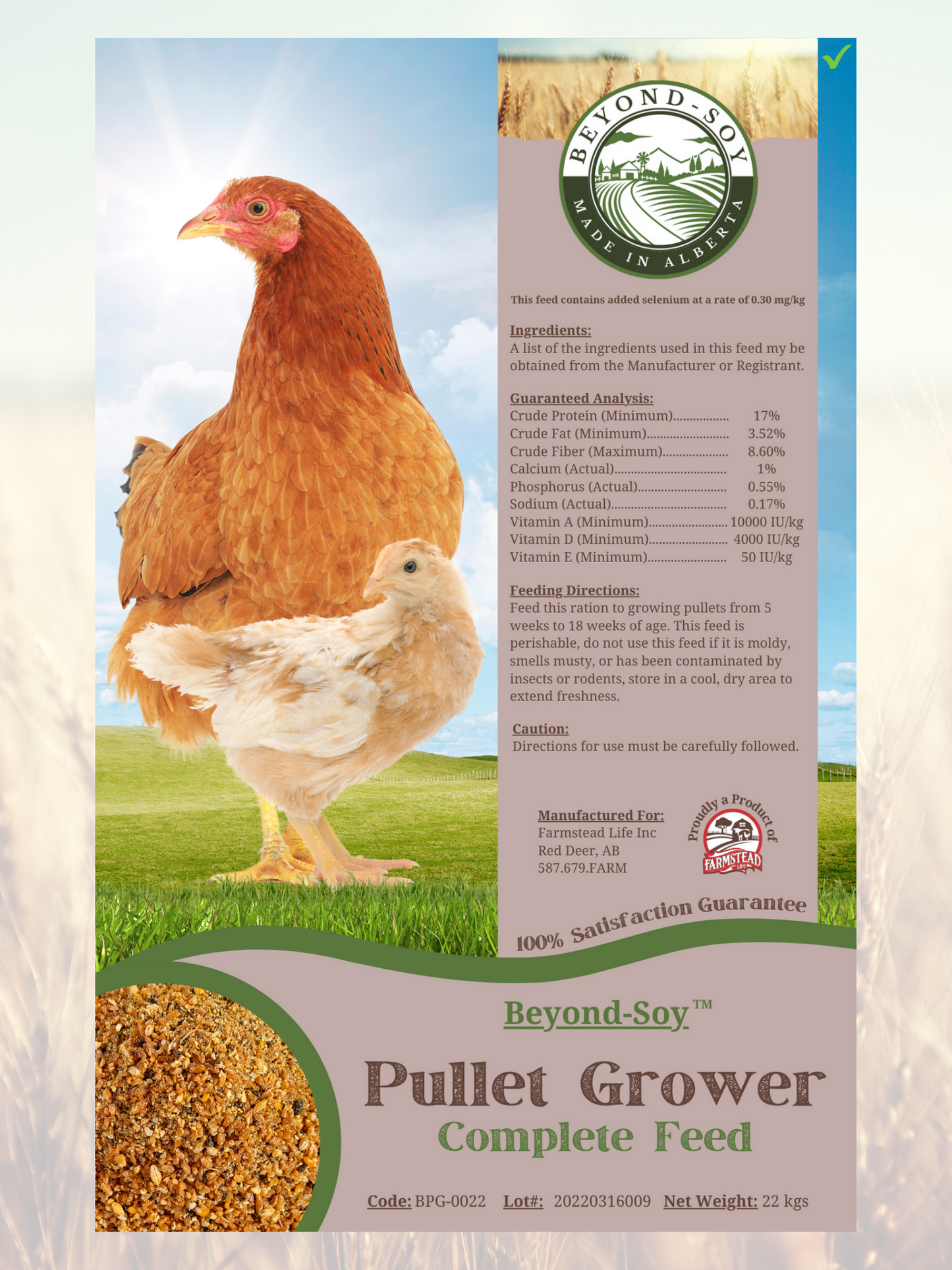 Pullet Grower - Beyond Soy - Farmstead Life Feeds