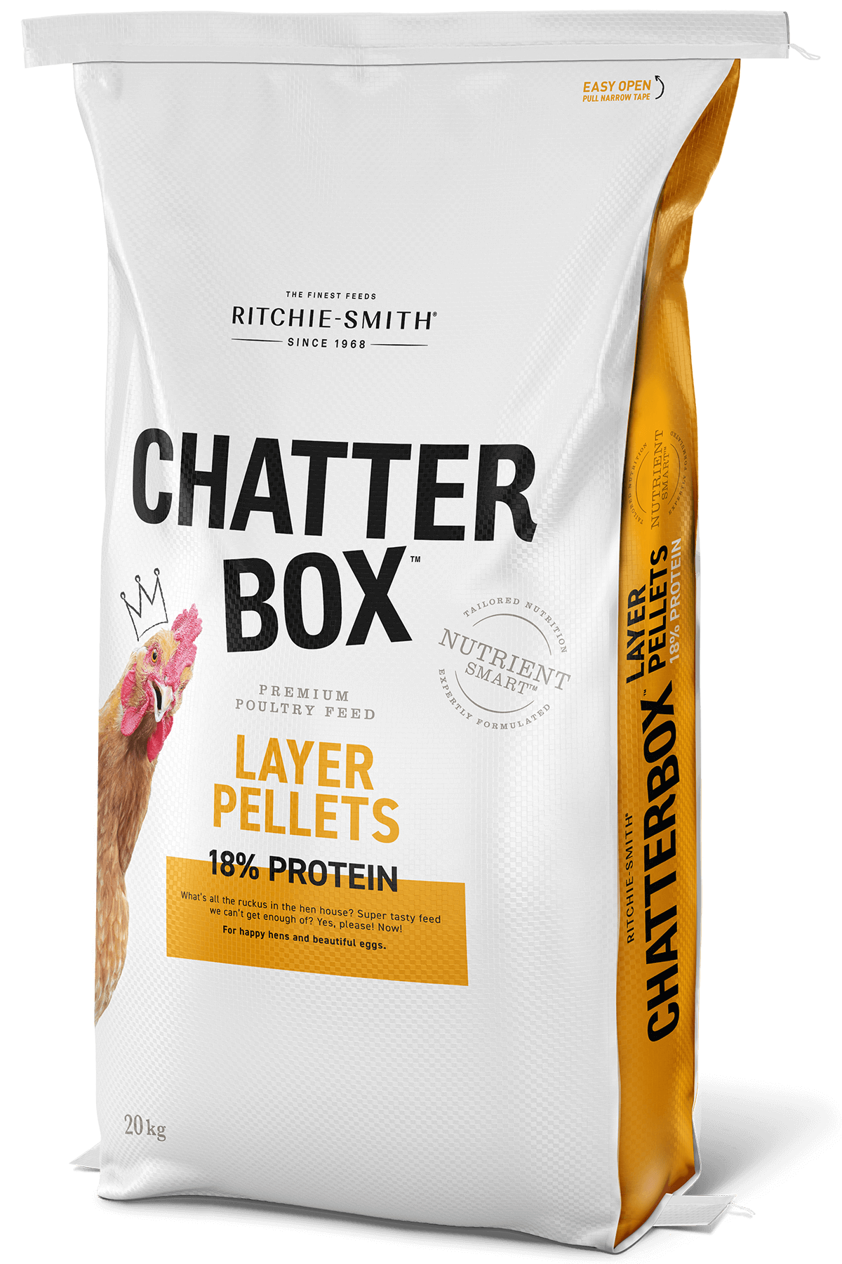 Poultry Layer Pellets, Chatterbox, 18% Protein, Non GMO