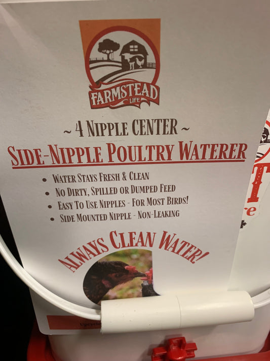Poultry Waterer with nipples